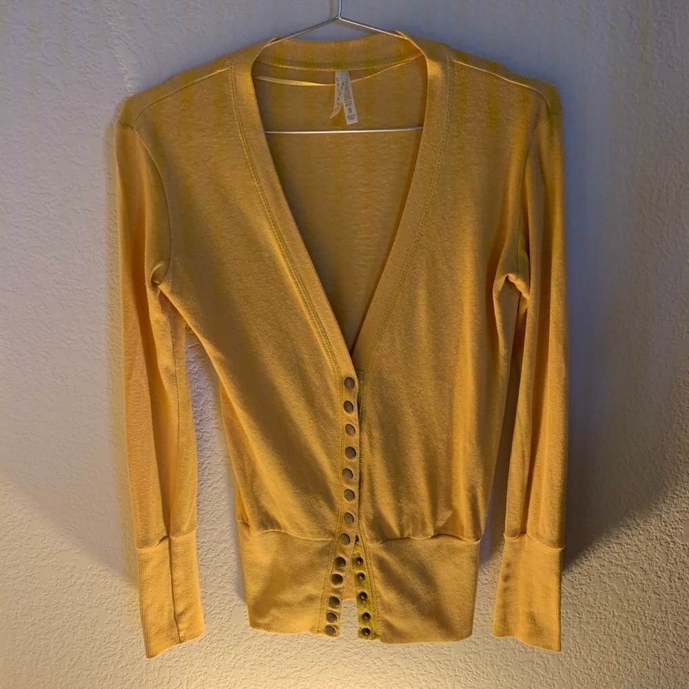 Color Story Snap Mustard Cardigan